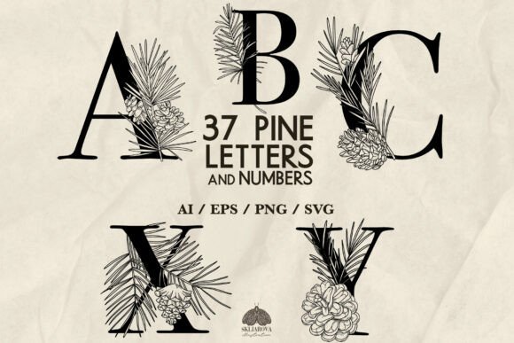 A Designer's Review: Pine Motifs for Local Business Graphics