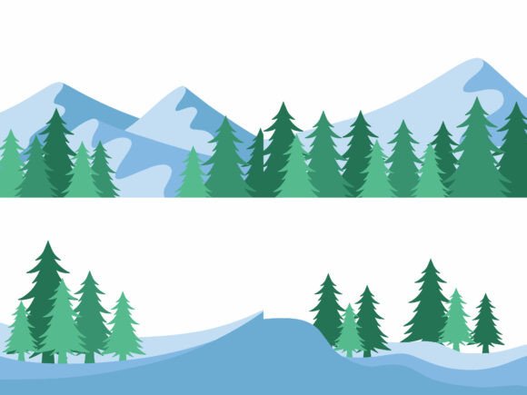 A Stunning Christmas Tree Mountain Graphic for Crafters