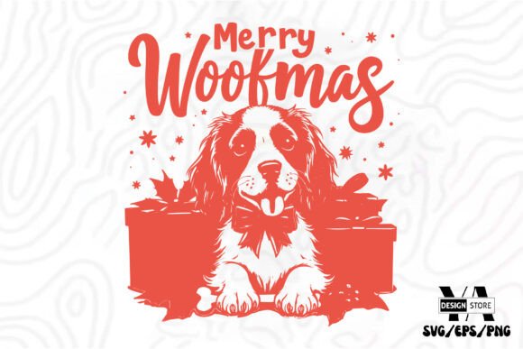 A Vintage Christmas Dog Graphic for Branded Holiday Illustrations