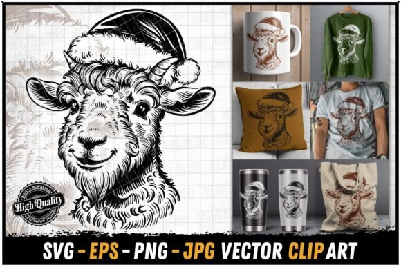 A Vintage Goat Design for Holiday Embroidery Projects