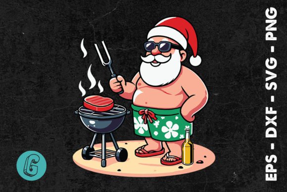 An SVG Santa for Branding Summer Christmas Campaigns