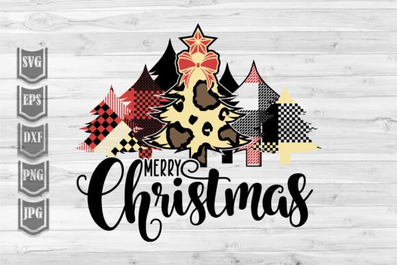 Buffalo Plaid Christmas Trees Graphics for Festive Illustrations