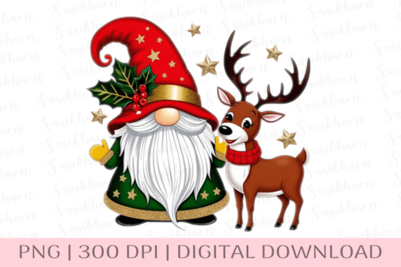 Christmas Gnome & Reindeer Graphics for Branding