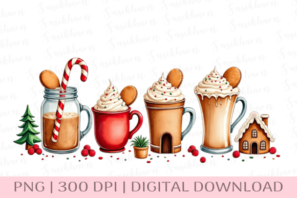 Christmas Hot Cocoa Clipart for Creative Graphics