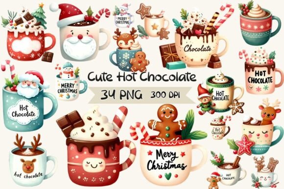 Cute Hot Chocolate Christmas Clipart Review