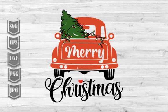 Farm Truck Christmas Graphics for Festive Illustrations