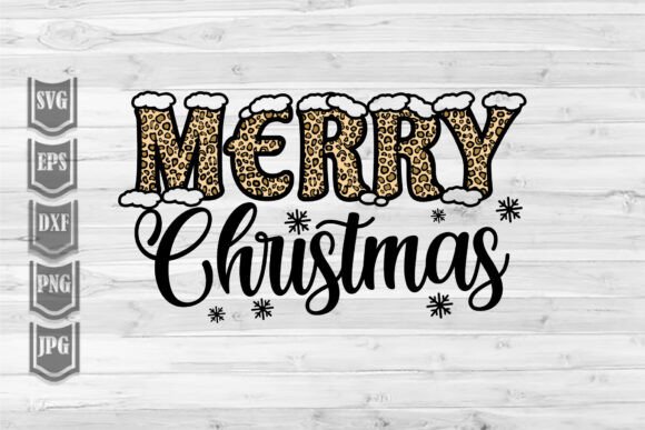 Merry Christmas - Leopard: Festive Graphics for Handmade Creations