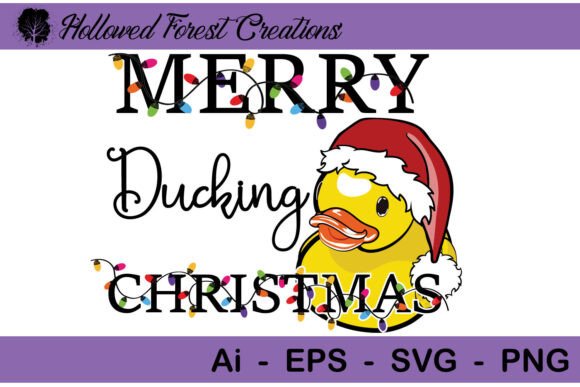 Merry Ducking Christmas: A Playful Graphic for Holiday Illustrations