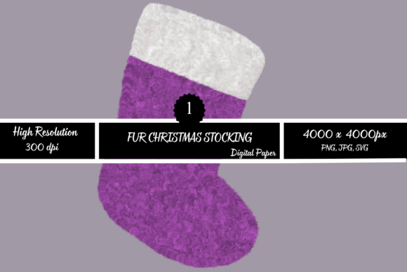 Purple and White Fur Christmas Stocking: A Graphics Review