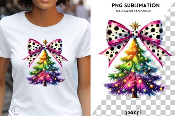 Trendy Coquette Christmas Tree PNG: A Versatile Graphic for Seasonal Branding